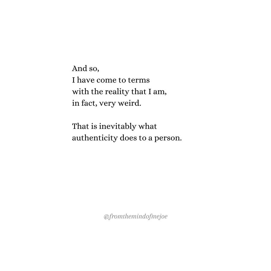 Inevitable authenticity Inevitable authenticity
